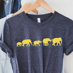 Elephant Shirt, Elephant Family Matching Shirt, Cute Elephant Tshirt, Elephant Gift, Elephant Lover Gift, Wildlife Mammal, Animal Lover Tees