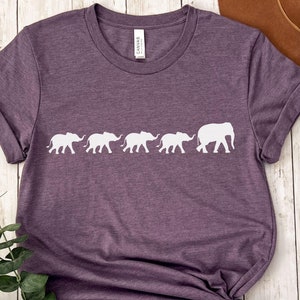 Elephant Shirt, Elephant Family Matching Shirt, Cute Elephant Tshirt, Elephant Gift, Elephant Lover Gift, Wildlife Mammal, Animal Lover Tees