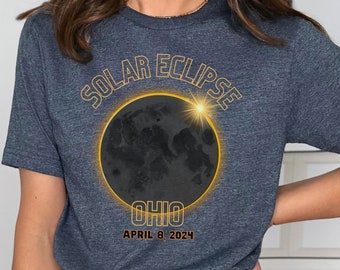 Solar Eclipse Custom Shirts 2024, Personalized Matching Family Vacation Total Solar Eclipse T-Shirts, Eclipse Viewing Party Tee Custom State