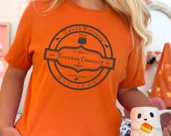 3 Witches Brewing company t-shirt, funny Halloween shirt, Shakespeare gift, Witches from Macbeth, Macbeth t-shirt, Shakespeare lover gift,