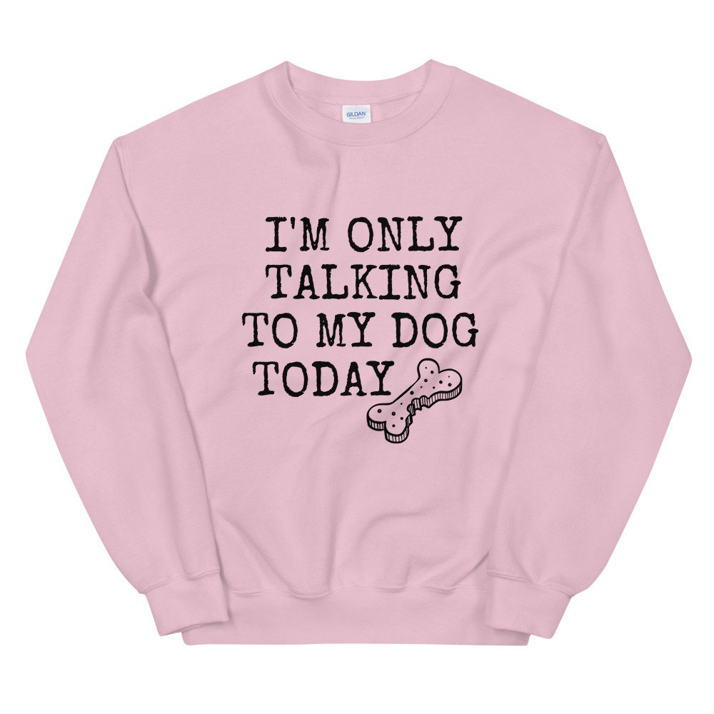 Funny Dog Mom Sweatshirt - 'I'm Only Talking To My Dog Today' Crewneck Pullover