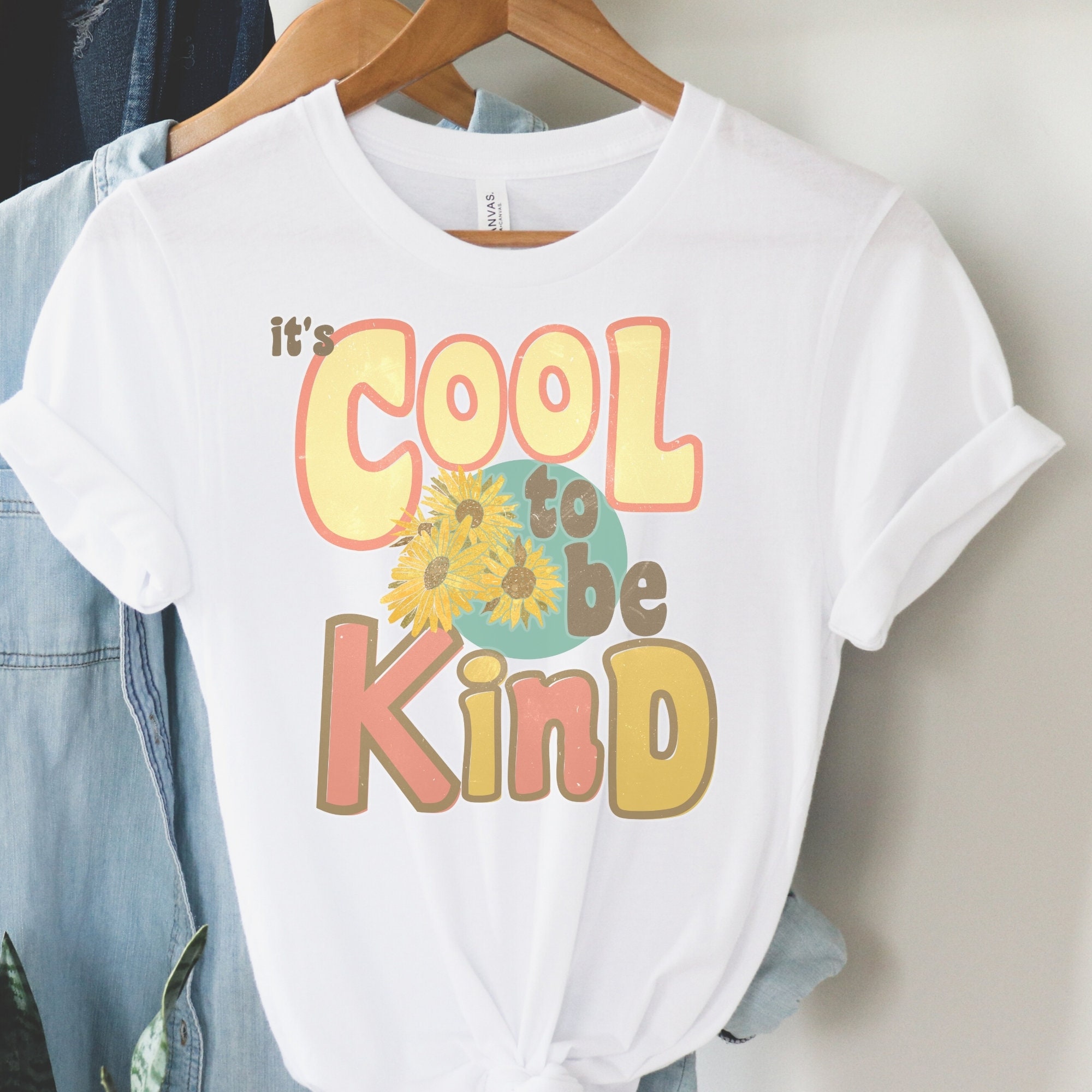 It's Cool to Be Kind Tshirt, Inspirational Shirt, Retro Be Kind Shirt, Positive Vibes Shirt