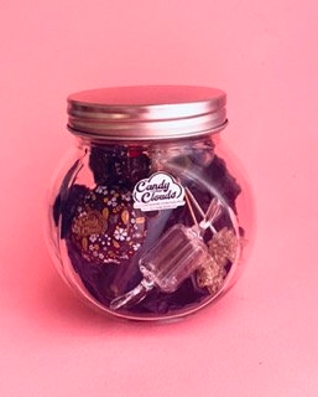 Candy Jar Smoking Kits Blue Butterfly Pipe Glass Screens Etsy