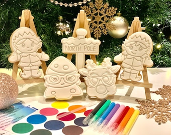 Christmas Selection Style 3 Paint Your Own Biscuit Set