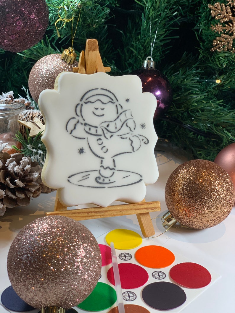 Gingerbread Man Ice-Skating Paint Your Own Biscuit image 1