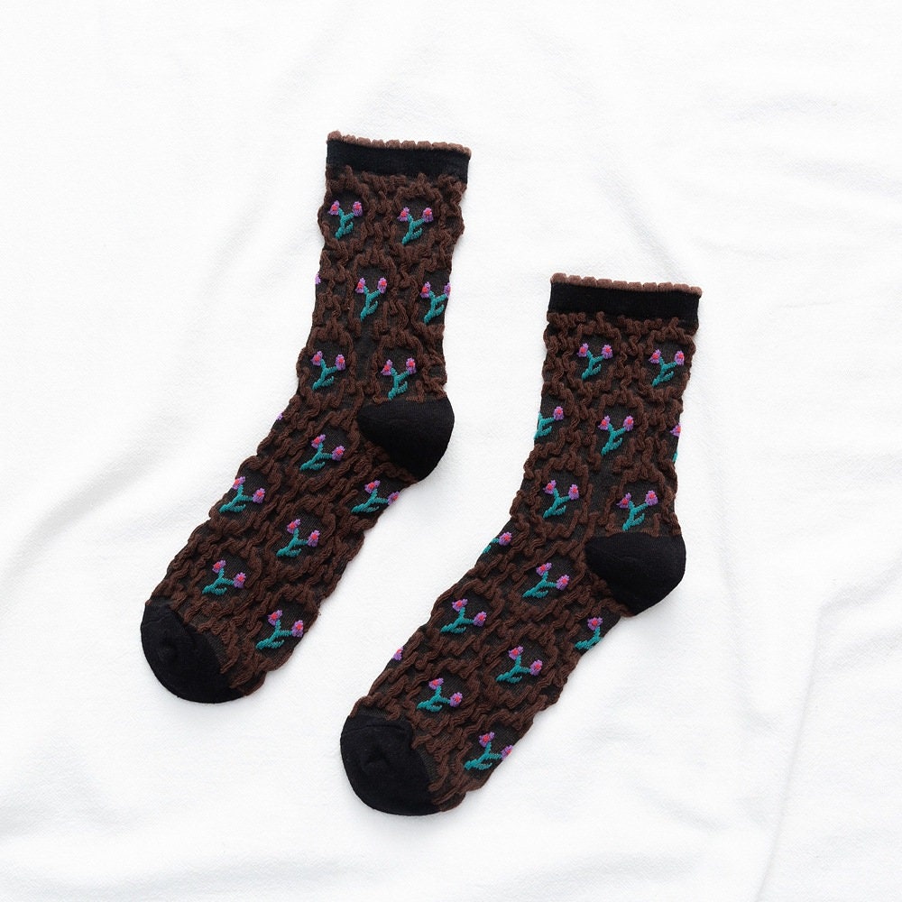Floral Socks Vintage Socks Ladies Socks Women Socks Gift | Etsy UK