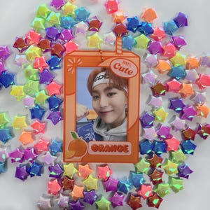 Seventeen Boo Seungkwan Orange Juice Photocard Holder Keychain