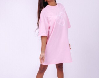 Für immer und immer Pastel Love T-Shirt Kleid