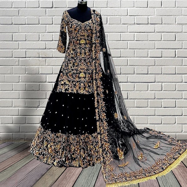 Beautiful Georgette Lehenga Choli Dress with Heavy Embroidery work and Diamond With Net Dupatta For Women party wear,wedding wear Dress
