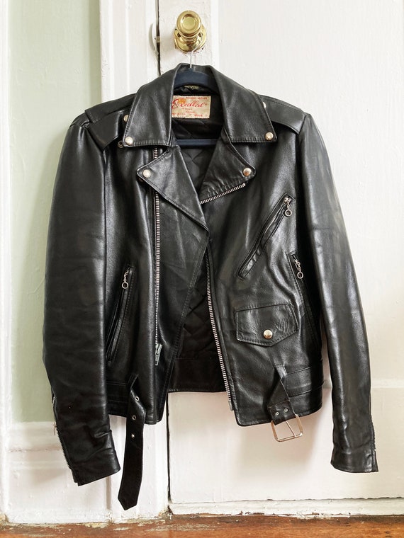 Vintage Women's Leather Motorcycle Jacket