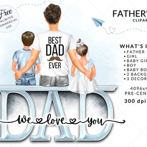 Fathers Day Clipart DIY, Free Commercial Use