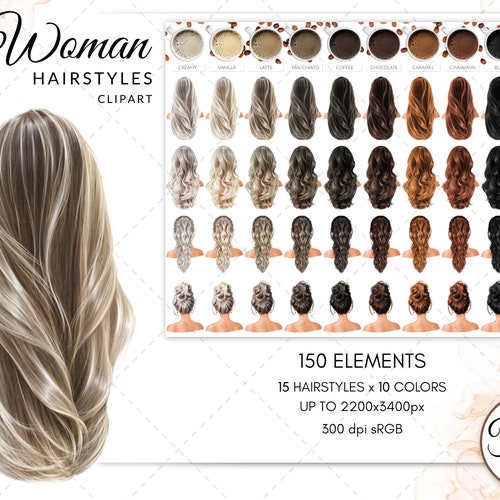 Woman Natural Hairstyle Pack 1 Wavy Hair Straight Hair - Etsy Woman Natural Hairstyle Pack 1 Wavy Hair Straight Hair - Etsy