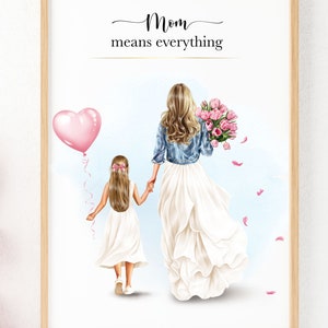 Illustration de mode Clipart famille fête des mères, cadeau pour maman des cliparts, clipart maman avec enfants, bricolage gratuit usage Commercial image 9