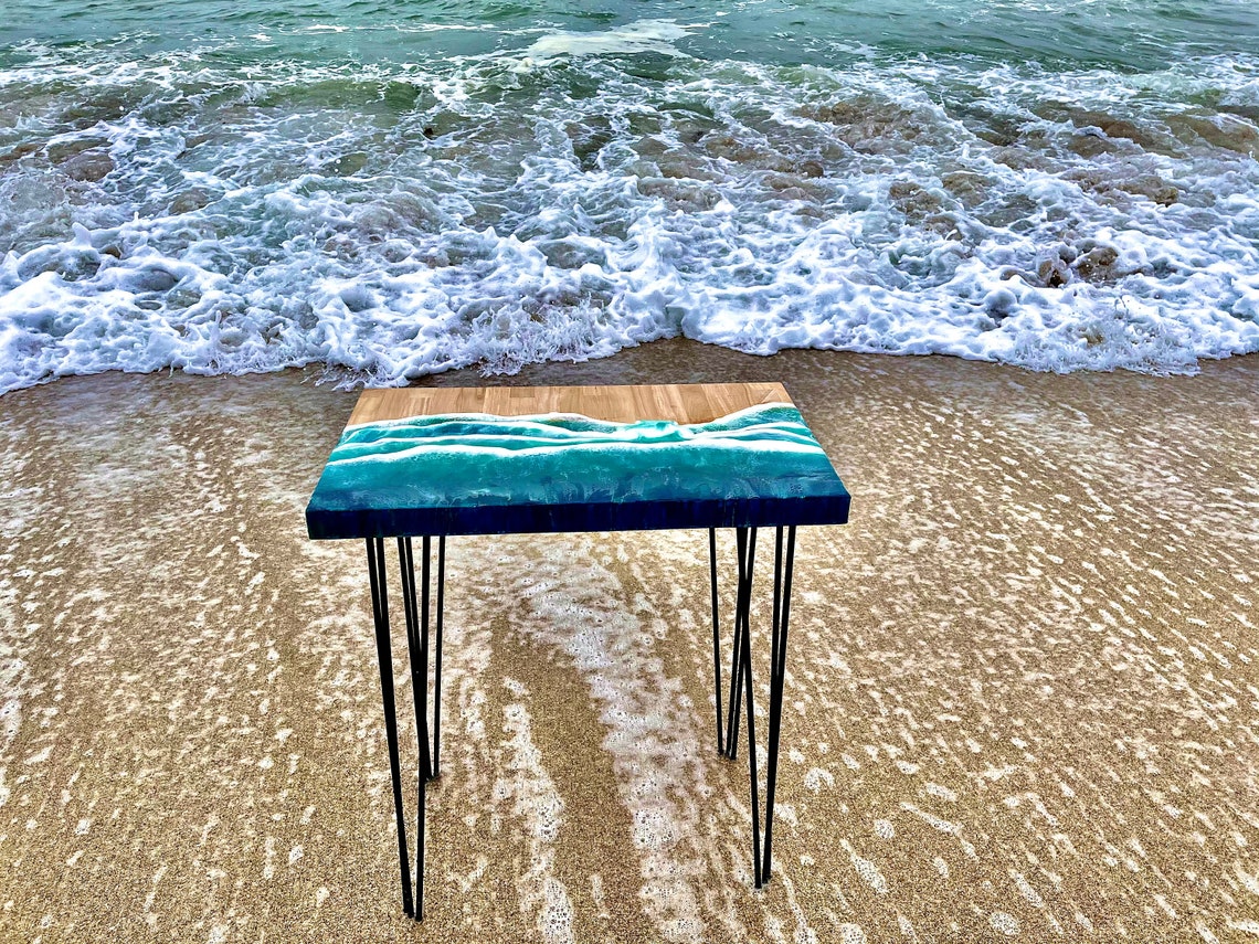 25lx15w Beach Inspired Elongated Side/end Table Large | Etsy