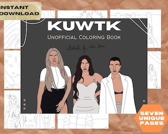 KUWTK Coloring Pages: Pop Culture Activity Book (Printable PDF)