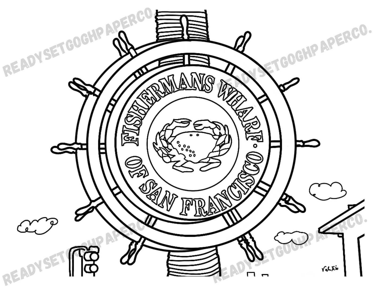 San Francisco Printable Coloring Book Instant Download 5 - Etsy Nederland