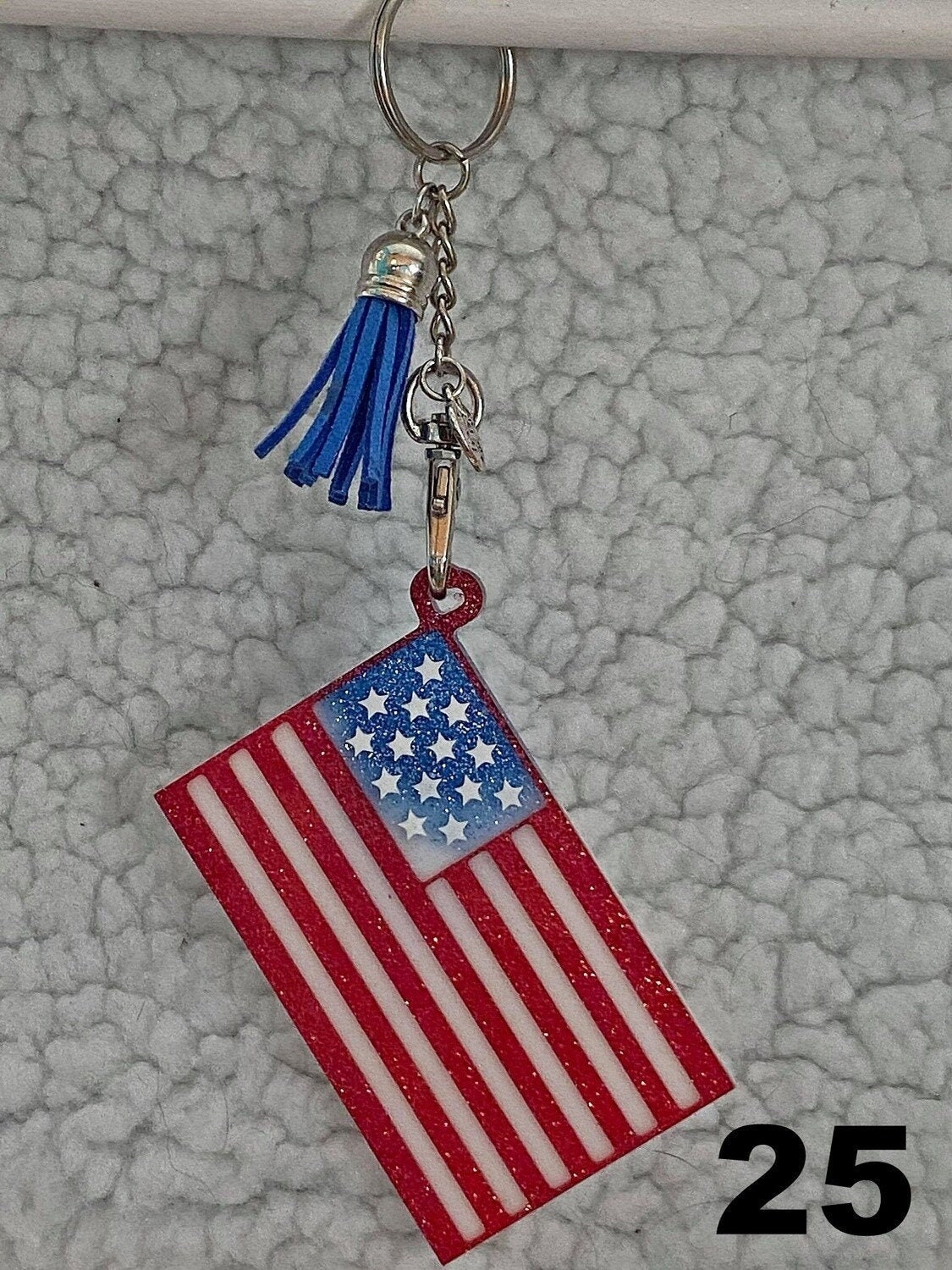 American Flag Keychain Etsy