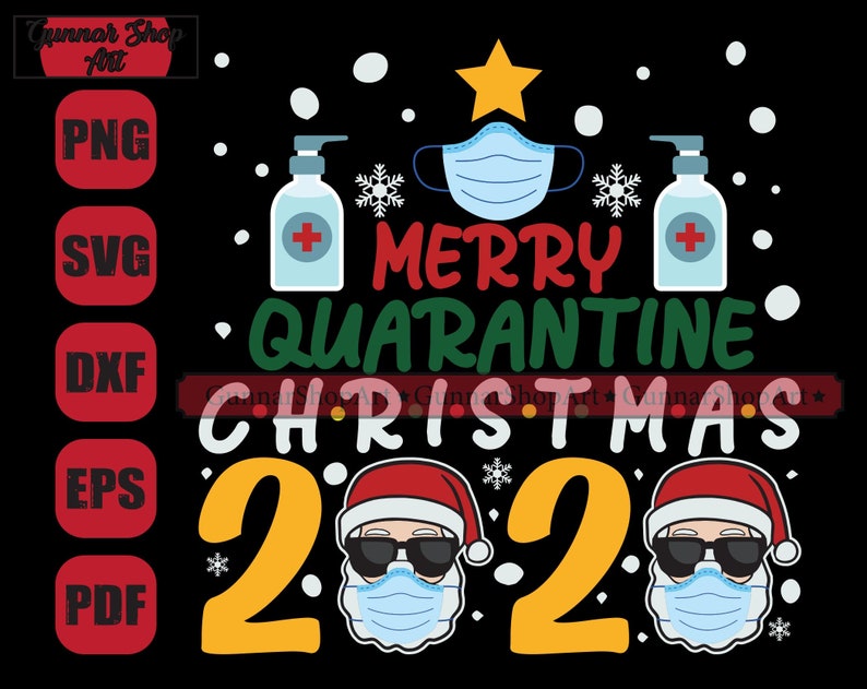 Download Merry Quarantine Christmas 2020 SVG Santa Claus Christmas ...