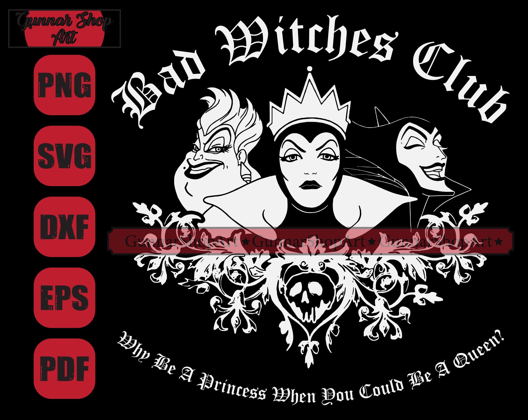 Bad Witches Club Svg Disney Villains Bad Witches Club Group | Etsy