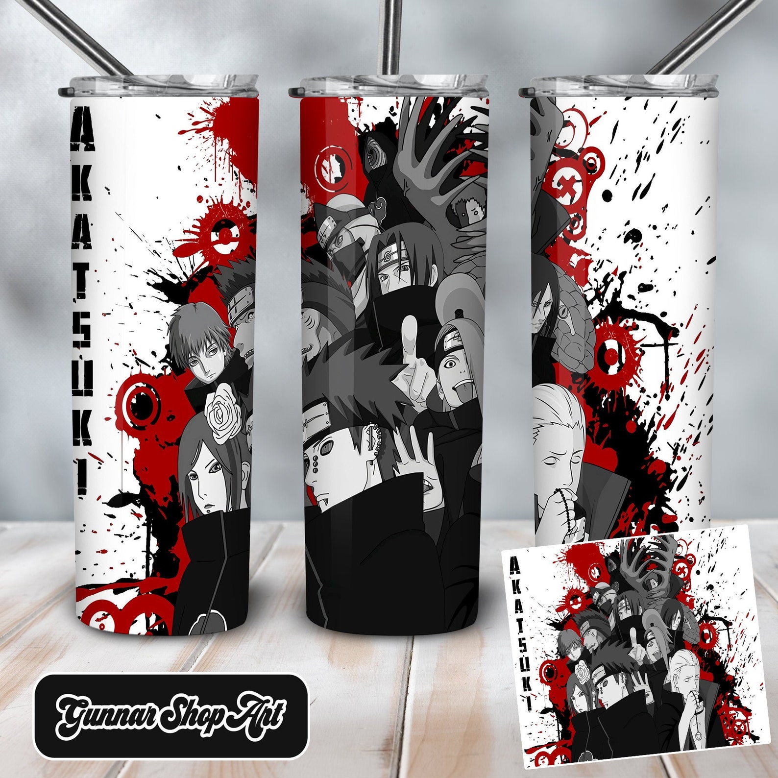 Akatsuki Tumbler PNG Naruto Tumbler PNG Wrap Sublimación | Etsy