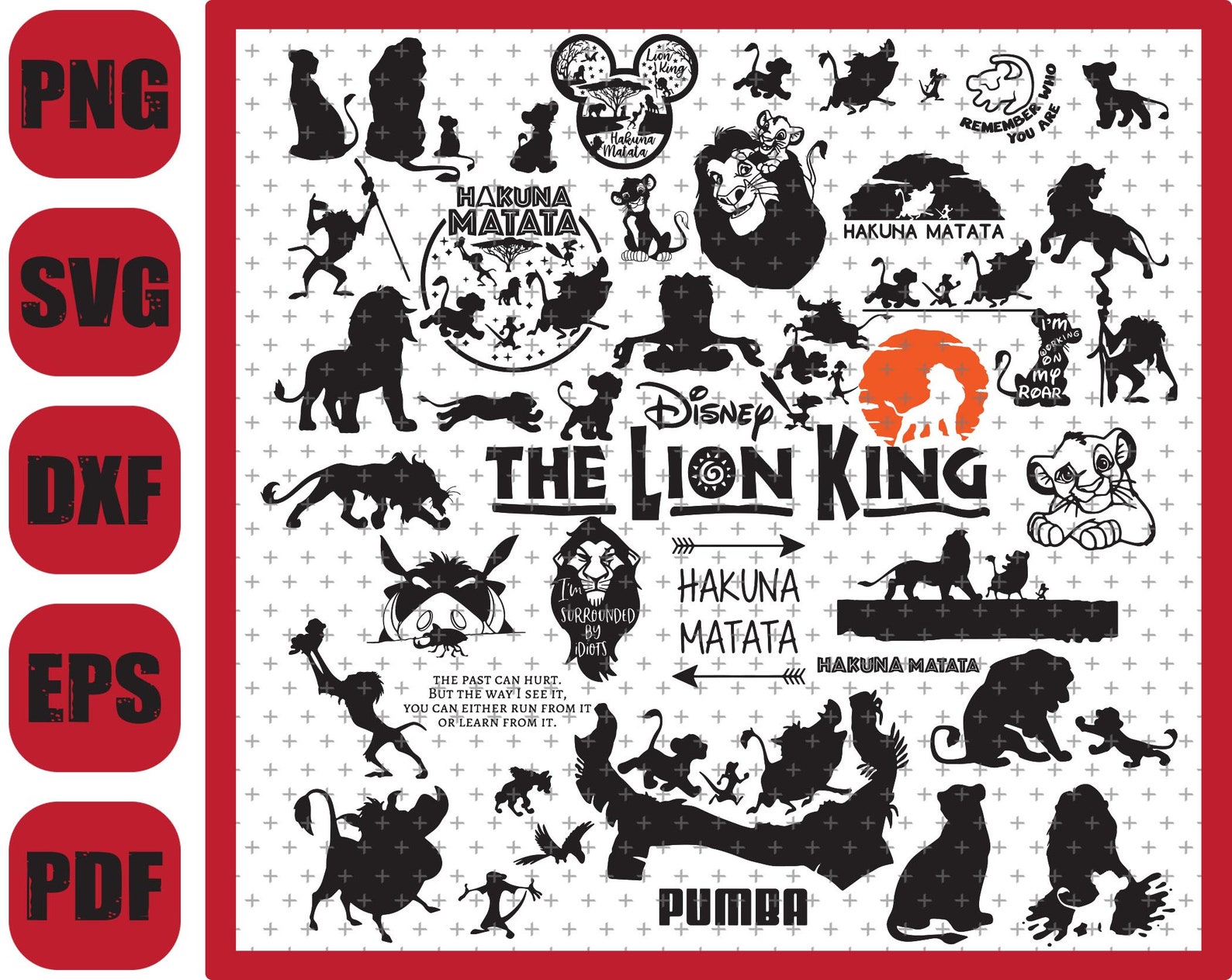 Lion King Design SVG Bundle | Etsy