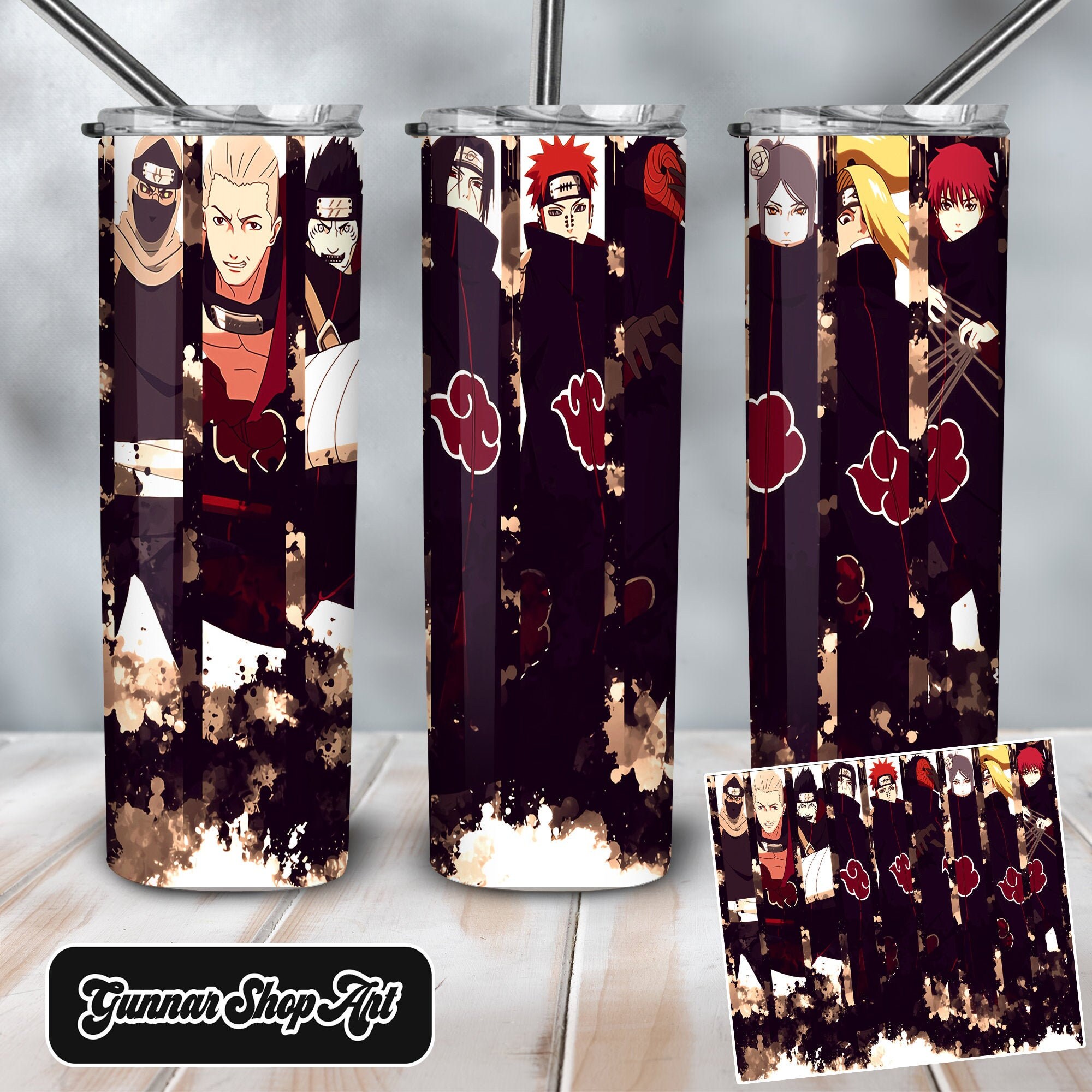 Akatsuki Tumbler PNG Naruto Tumbler PNG Wrap Sublimation | Etsy