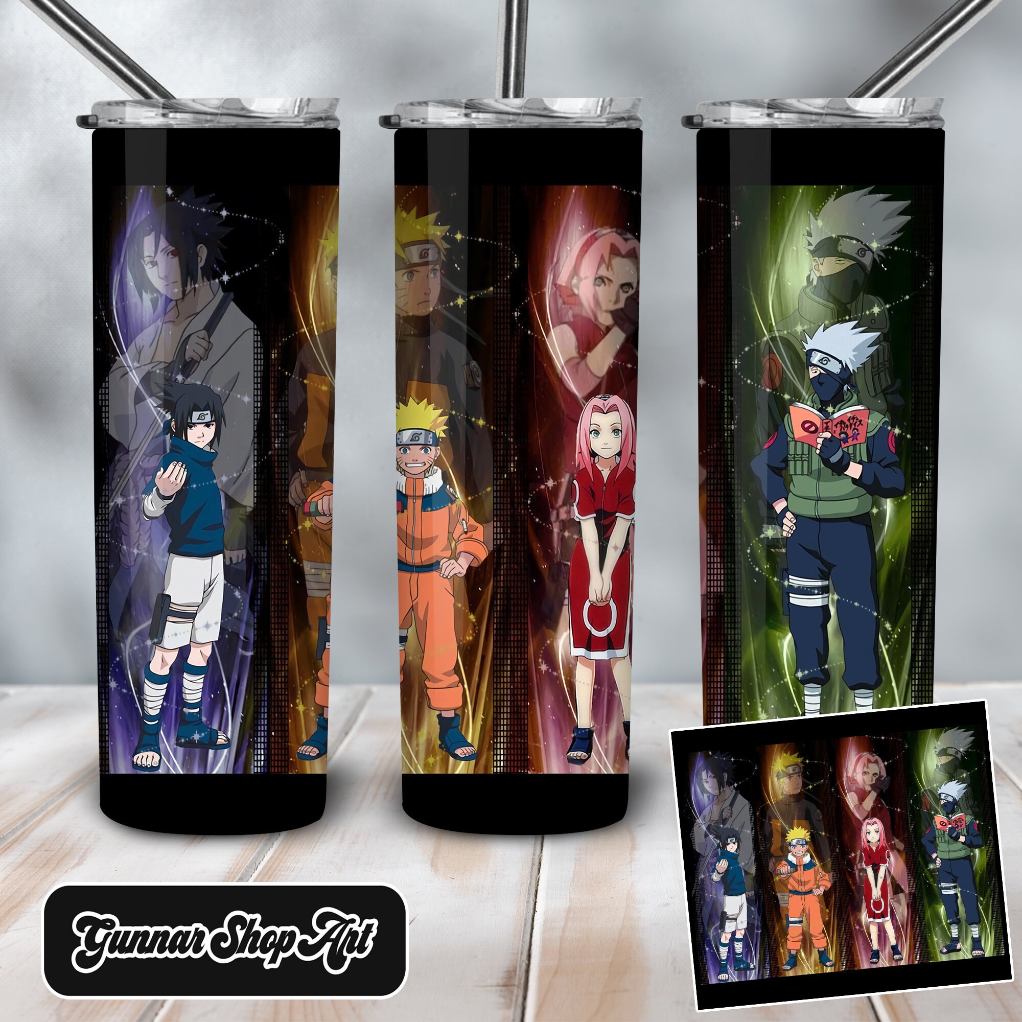 Naruto Team 7 Tumbler PNG Wrap Sublimation | Etsy