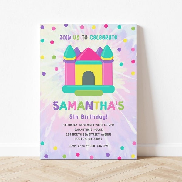 Bounce House Invitation Template Jumping Bounce Birthday Invitation Bounce Party Invite Bouncing House Invitation Trampoline Birthday Invite