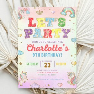 Editable Patch Letter Birthday Invitation | Chenille Alphabet Initial Party Invite | Kids DIY Patch Canva Template | Digital Download