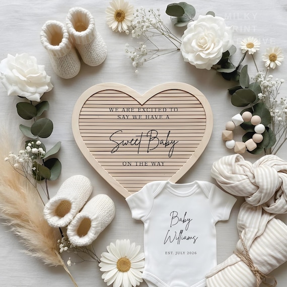Editable Pregnancy Announcement Template | Canva Pregnancy Announcement | Digital Download Baby Announcement | Social Media Reveal