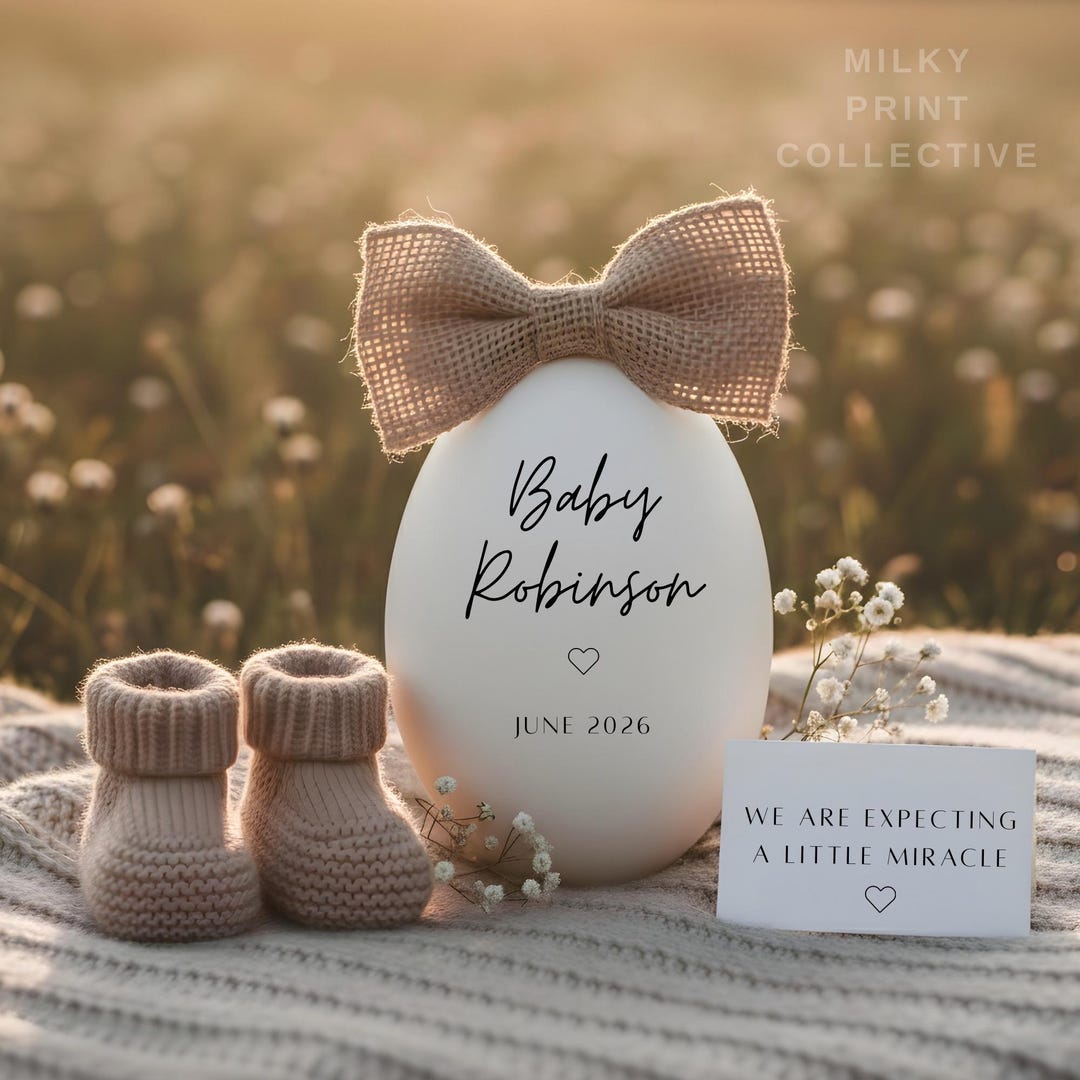 Editable Pregnancy Announcement Template Gender Neutral Canva Reveal