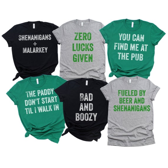 Shenanigan Squad Funny St Patricks Day Group Drinking T-Shirt Shenanigan Squad Funny St Patricks Day Group Drinking T-Shirt