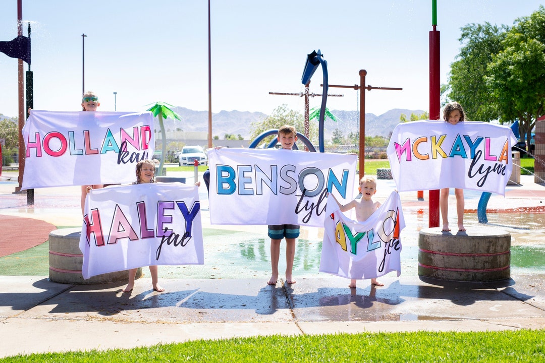 Kids Beach Towel Personalized, Custom Beach Towel, Gift for Teens ...