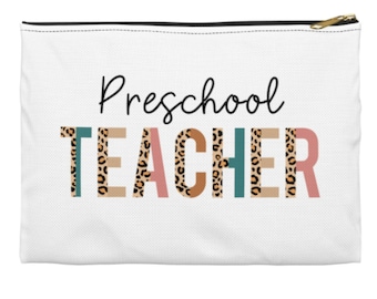 Preschool Teacher Pouch, Teacher Pencil Pouch, Preschool Teacher Gifts, Gift For Pre-K Teacher, Personalized Pouch, Pre-K Teacher