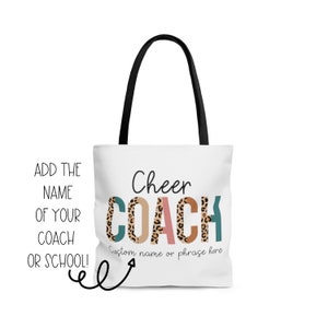 Cheer Coach Tote Bag, Cheer Coach Bag, Cheer Coach Gifts, Coach Tote Bag, Gift For Cheer Coach, Custom Cheer Tote