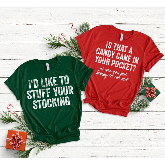 Christmas Pun Shirts for Couples , Funny Matching Couples