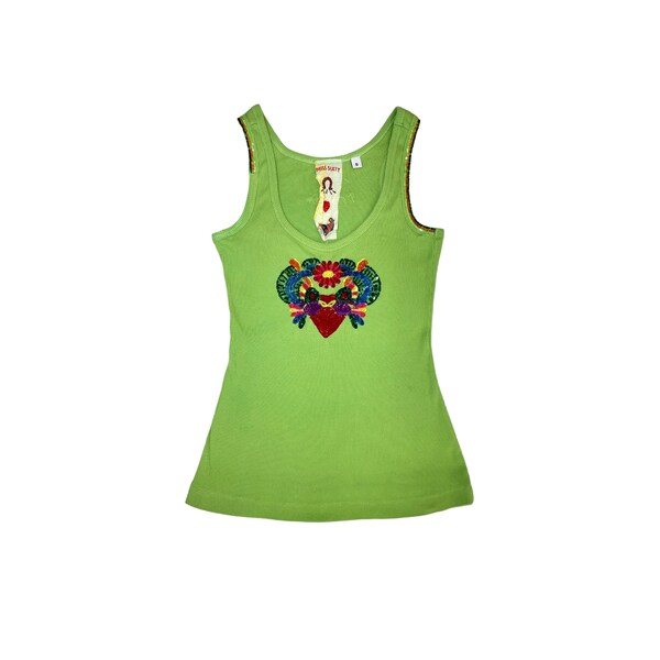 Miss sixty Tank Top mit Glitzer Aufdruck Gr