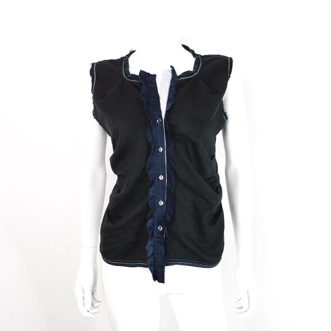 Marithe François Girbaud S/S2004 Denim Ruffle Top – QTarchives