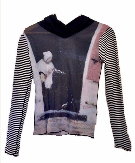 Cop copine Cotton and Mesh top
