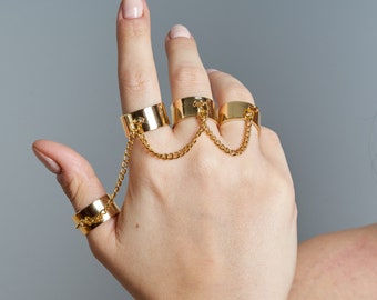 Love hate 4 finger rings clearance