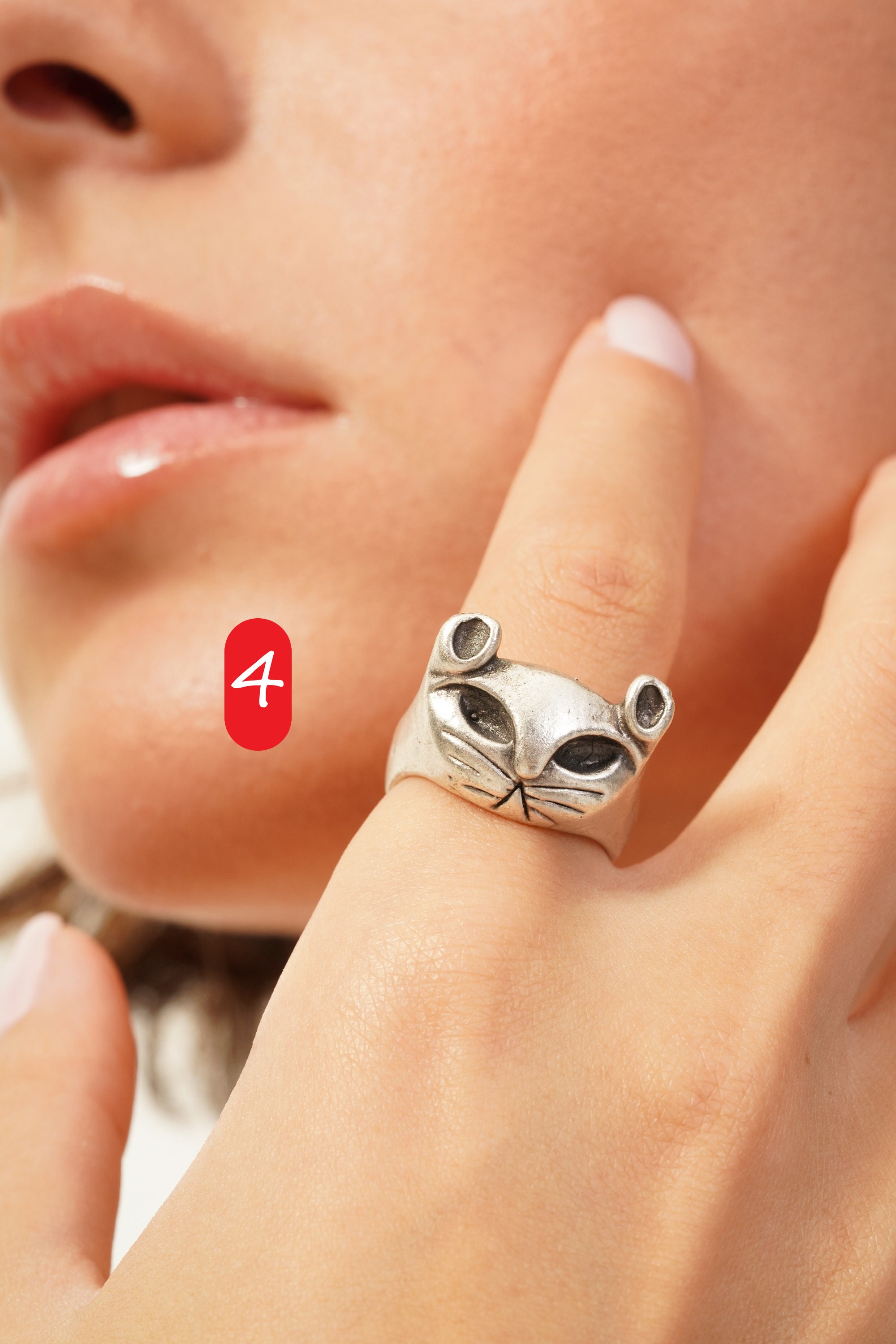 アジャスタブルリング BB ADJUSTABLE RINGS 指輪 動物 アニマル Adjustable Animal Rings, Cute Cat Ring, Large Rings, Turtle