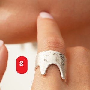 Adjustable Animal Rings, Cute Cat Ring, Large Rings, Turtle Ring ...
