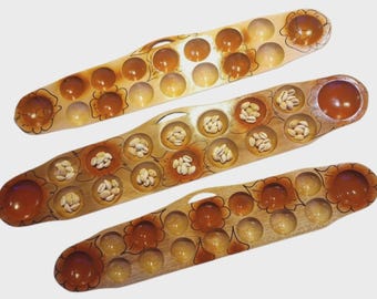 Handmade Filipino Sungka with 100 Shells - Sungkaan Tidora Sungkalian Sungkahan Kunggit