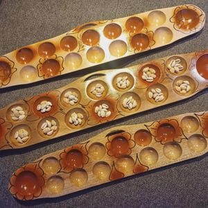 Sunka Shells Handmade Filipino Sungka With 100 Shells - Sungkaan Tidora Sungkalian ...