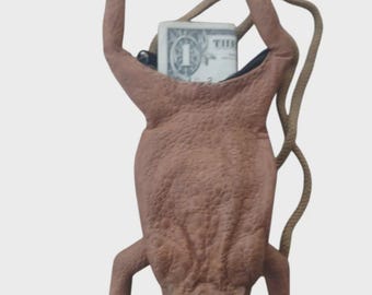 Handmade Sugar Cane Toad Coin Purse Shoulder/Neck Bag - Real Toad Leather