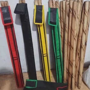 Pair (2 pieces) Rattan Arnis Escrima Kali Baston Martial Arts Sticks with Case