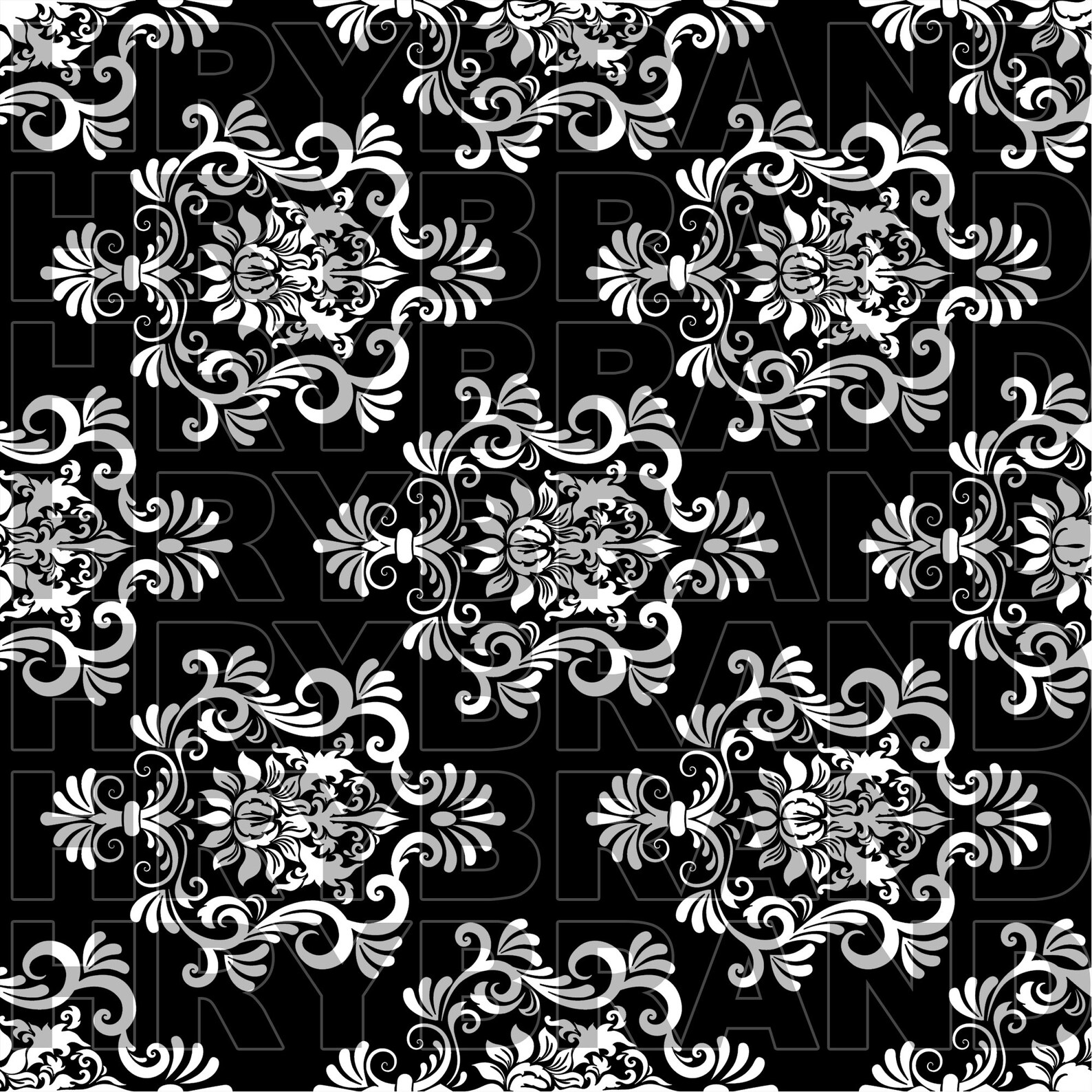 Seamless Damask Pattern Instant Download Set of 5 Damask Pattern Print