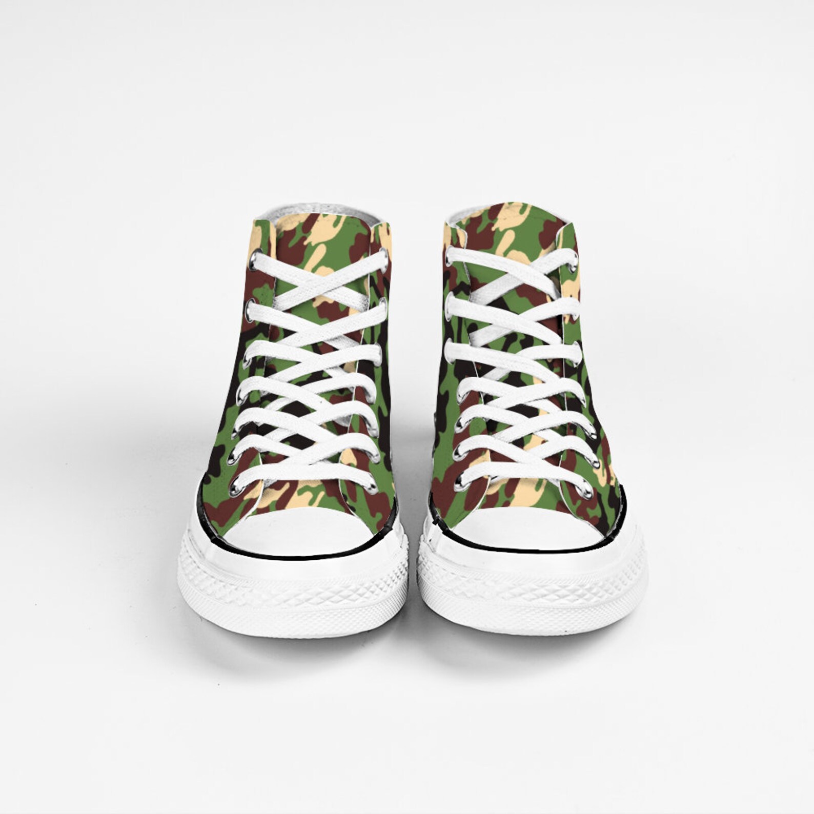 Camouflage Sneakers Fashion High Top Lace up Canvas Sneaker Etsy