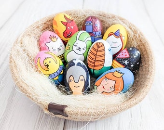 Storytelling Easter Wooden Eggs, Easter Hunt Eggs, Bucket Filling