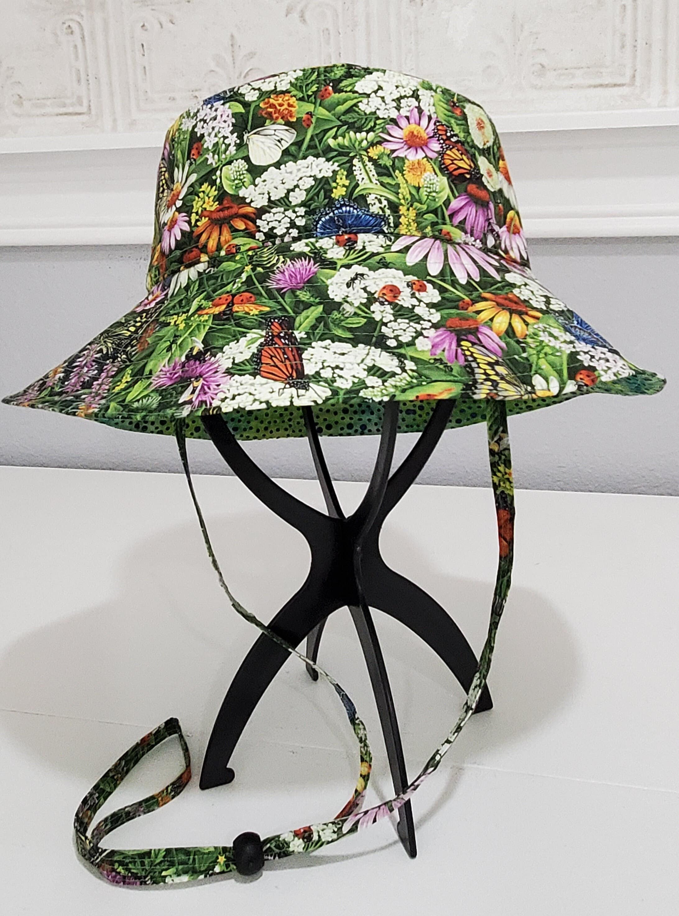 Bucket Hats for Women White Daisy Flowers Floral Black Casual Unisex  Fashion Bucket Printed Hat Sun Cap Packable Outdoor Fisherman Hat for Women  and Men Teens Beach Caps Fishing Cap, Style, Medium 